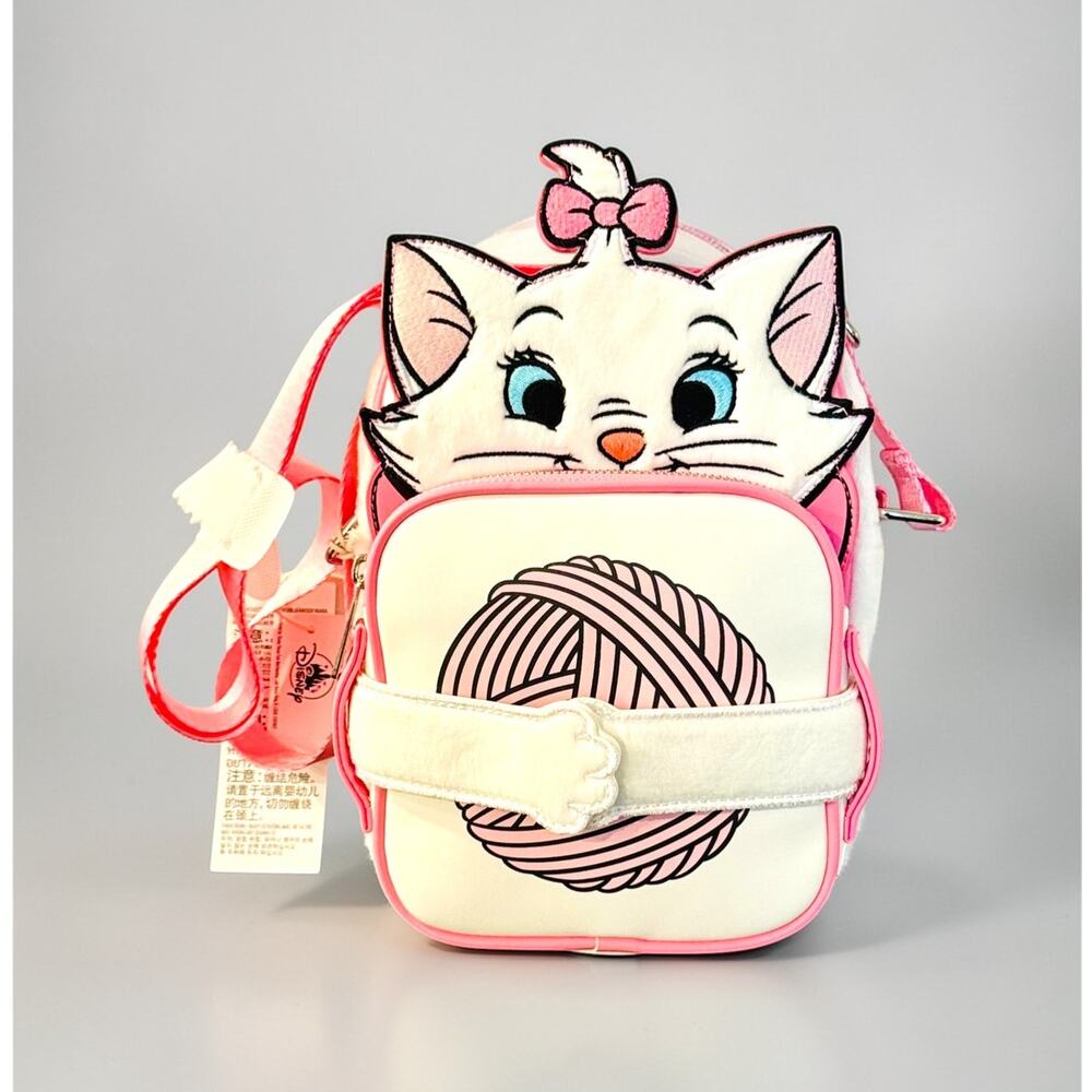 Disney Parks Loungefly Aristocats MARIE Crossbody w/ Reversible Coin Purse NWT